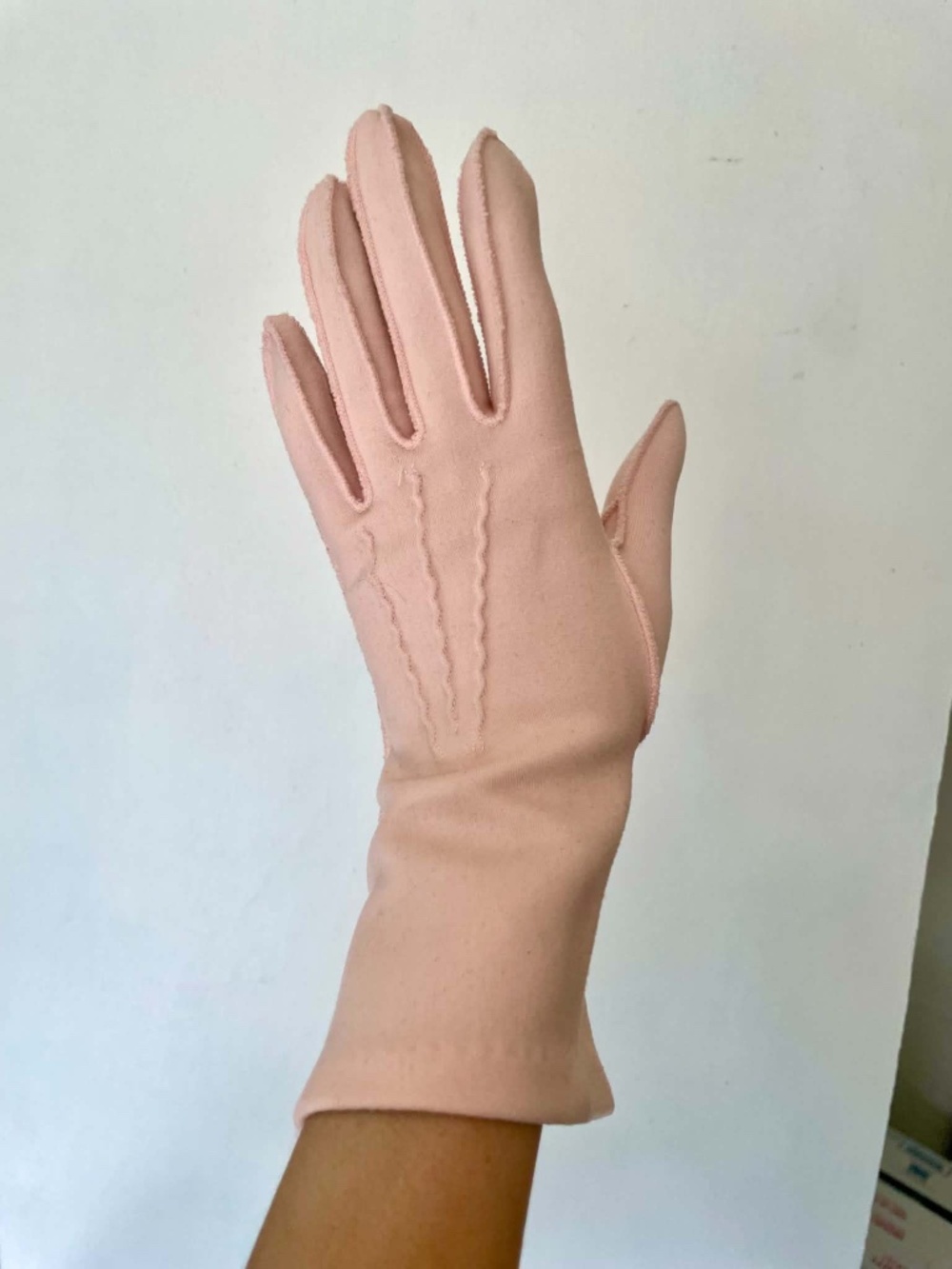 Vintage Retro Blush Pink Wrist Gloves Fits S M